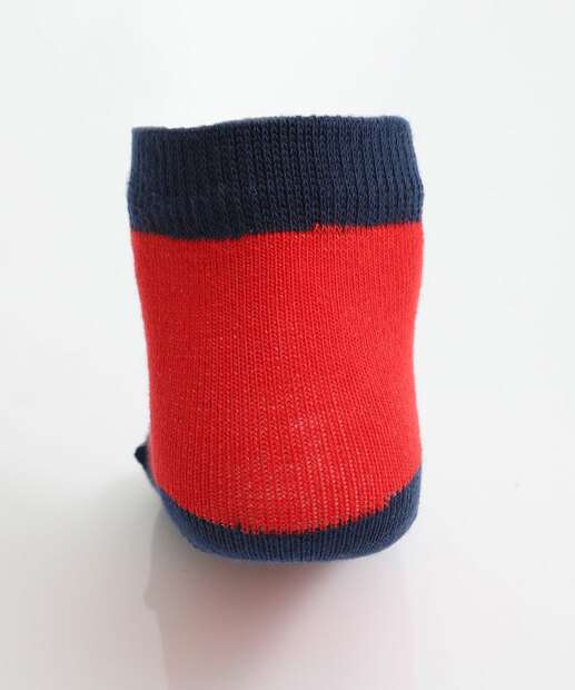 Kit 2 Meias Infantil Estampa Homem Aranha Marvel Vermelho 