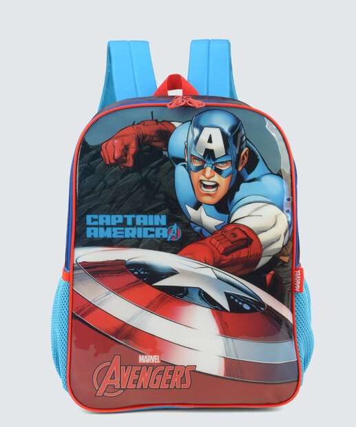 Mochila Infantil Escolar Capitão América Luxcel