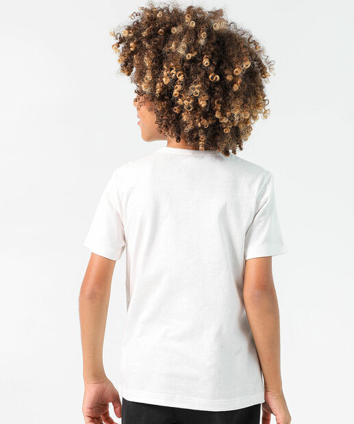 Camiseta Infantil Estampa Futebol Marisa Tam 4 a 10 Off White