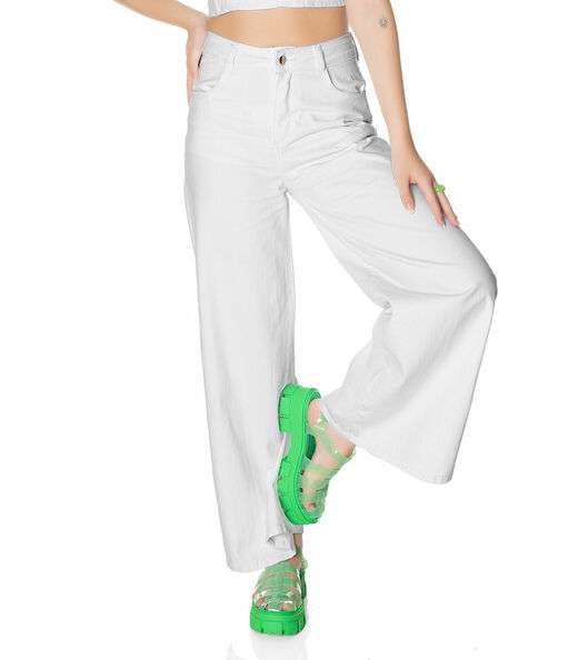 Calça Wide Leg Minty Branco