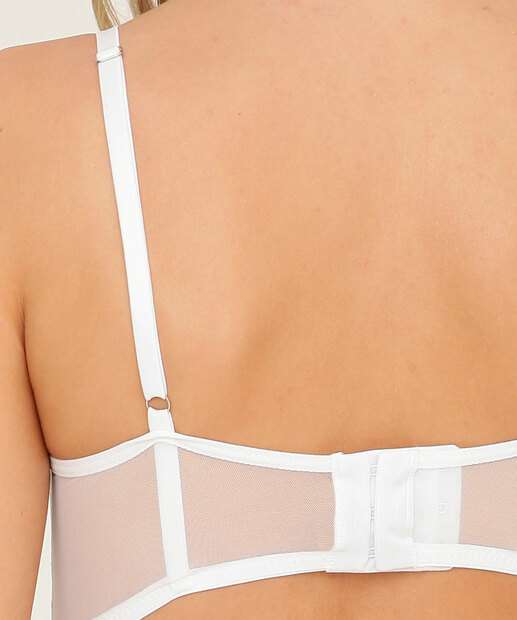 Sutiã Bra Top Tule Bordado Com Bojo Marisa