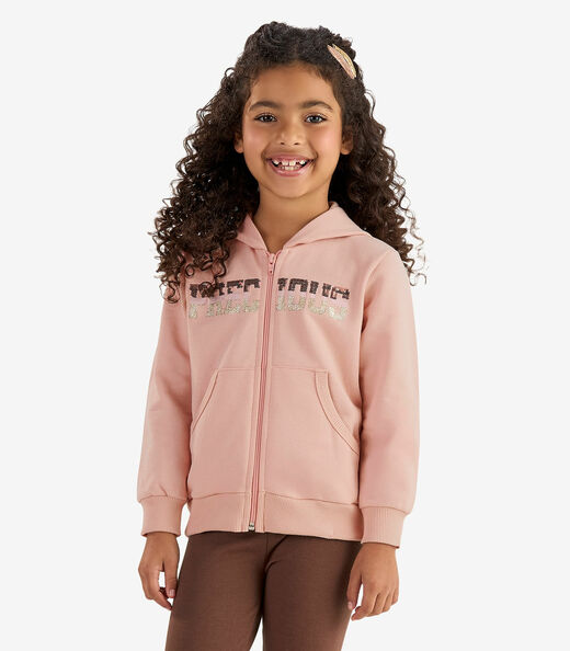 Conjunto Jaqueta Capuz e Legging Rovi Kids Rosa