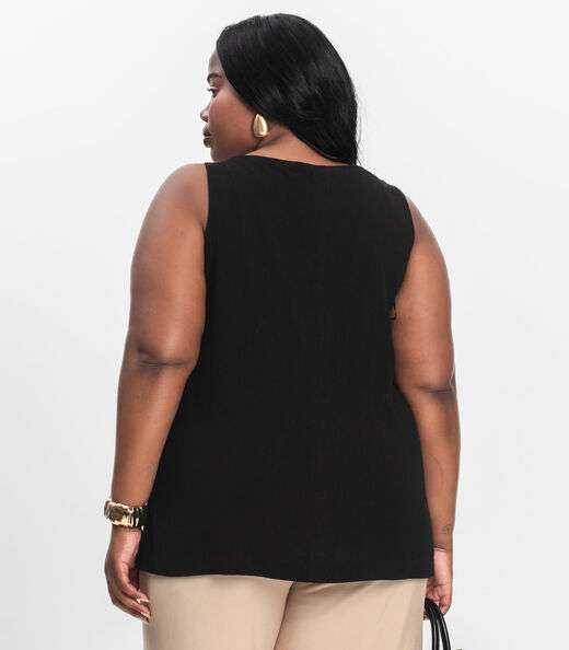 Regata Feminina Plus Size Secret Glam Preto
