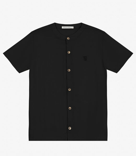 Image_Camisa Menino em Viscose Sarjada Trick Nick Preto