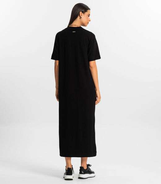 Vestido Midi Feminino Rovitex Preto