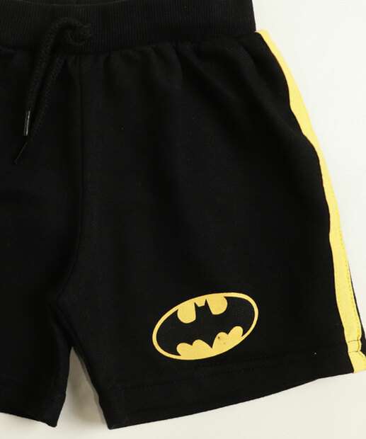 Bermuda Infantil Moletinho Batman Warner Bros Tam 1 a 5