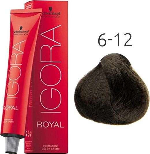 Image_Coloração Igora Royal 6.12 Louro Escuro Cinza Fumê 60ml