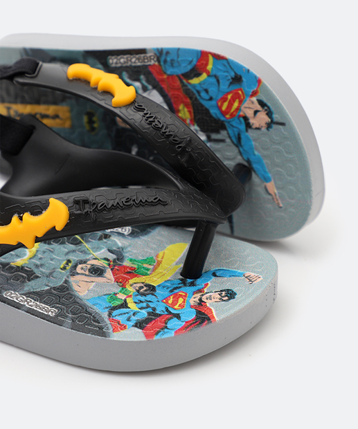Chinelo Infantil Bebê Liga da Justiça Preto
