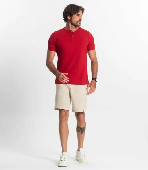 Camiseta Manga Curta Masculino Adulto Select Vermelho
