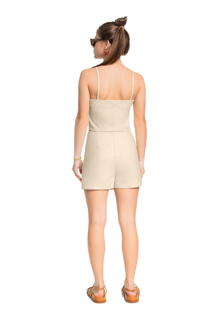 Short-Saia Juvenil em Tecido Bengaline Gloss
