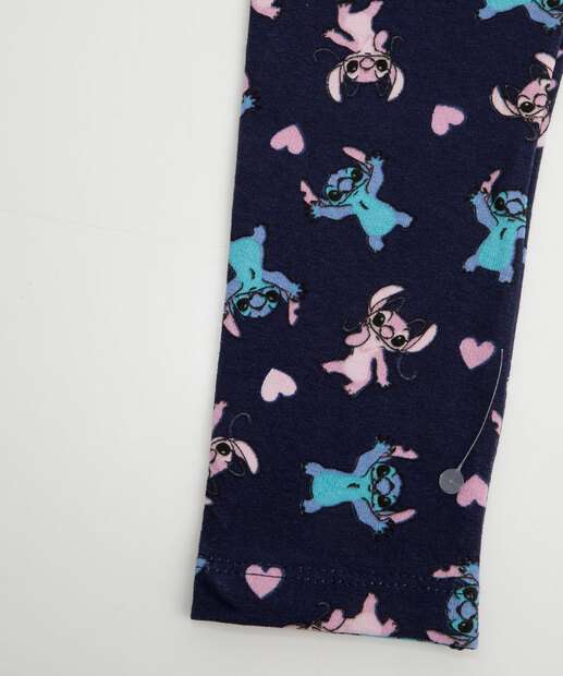Calça Infantil Legging Stitch Disney Tam 1 a 3