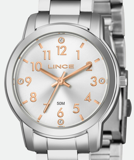 Kit Relógio Feminino Lince LRM4852L34S2SX Prateado