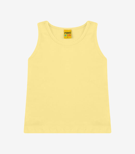 Regata Básica Infantil Feminina Rovi Kids Amarelo