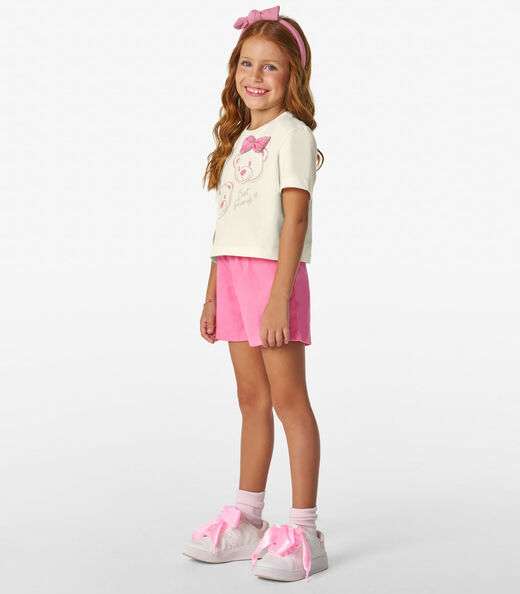 Conjunto Infantil Blusa com Shorts Trick Nick Off White