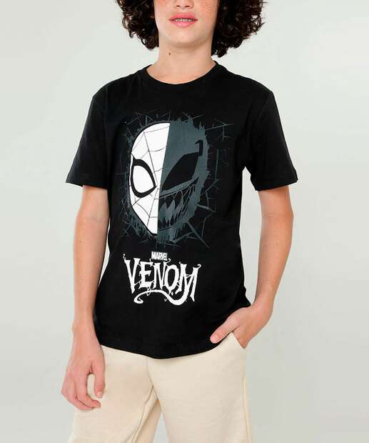 Camiseta Juvenil Venon Homem Aranha Marvel Tam 10 a 16