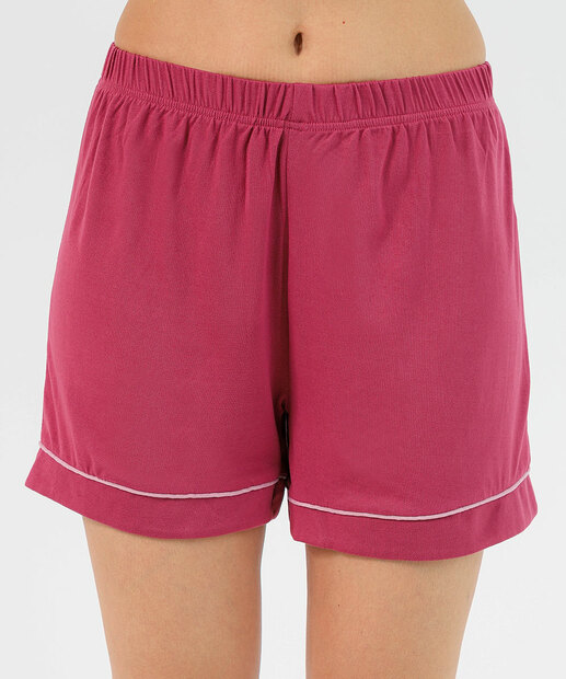 Pijama Feminino Americano Curto com Botões Marisa Vinho