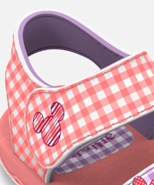 Sandália Infantil Tiras Minnie Xadrez Grendene Kids 