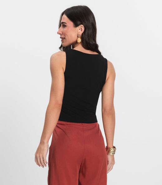 Regata De Viscotorcion Básica Feminina Endless Preto