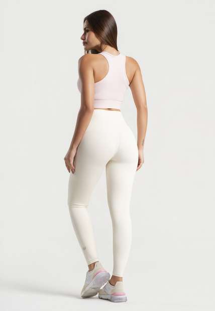 Top Fitness Nadador Com Bojo e Recortes Poliamida Rosa Claro Wemood