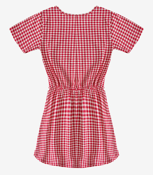 Vestido Curto Infantil Estampado Select Vermelho
