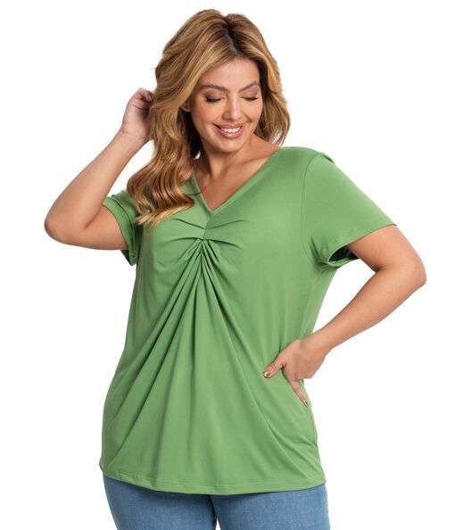 Image_Blusa Feminina Plus Size Franzida Secret Glam Verde
