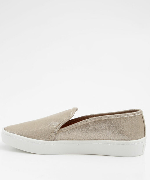 Tênis Slip On Feminino Suede Brilho