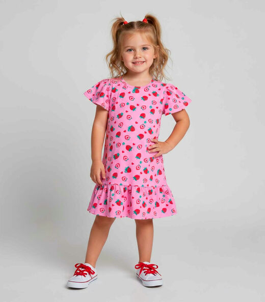 Image_Vestido Infantil Com Babado Franzido Select Vermelho