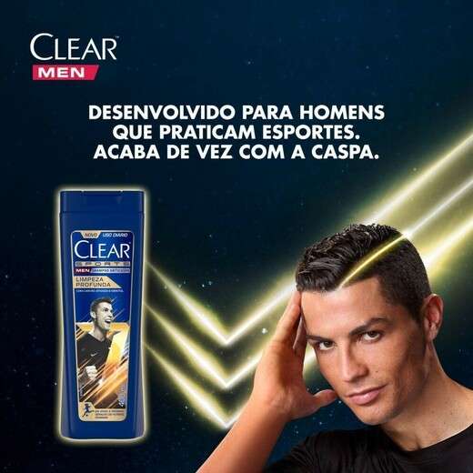 Shampoo Anticaspa Clear Men Sports Limpeza Profunda 400ml