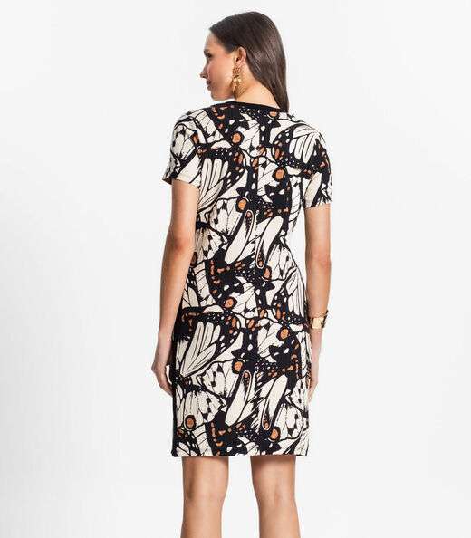 Vestido Feminino Estampado Select Preto