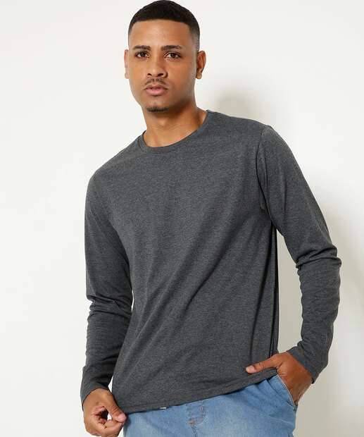 Camiseta Masculina Básica Manga Longa MR 