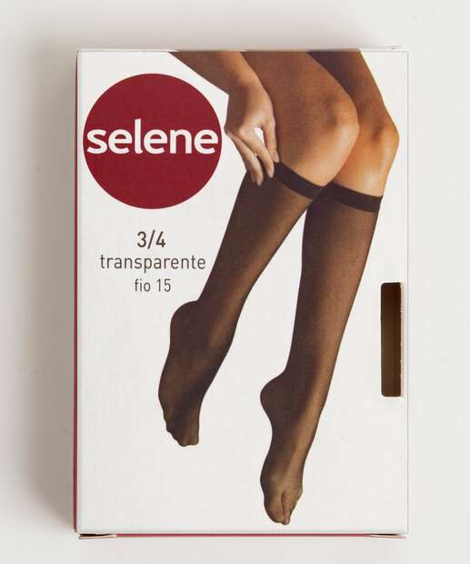 Meia Fina 3/4 Feminina Fio 15 Selene