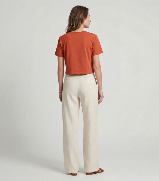 Blusa Feminina em Molecotton Viscose Infinita Cor Laranja