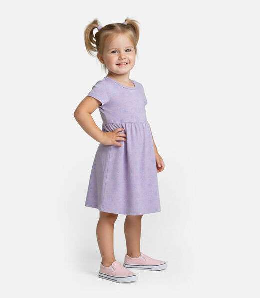 Image_Vestido Infantil Manga Curta Estampado Biju Kids Roxo