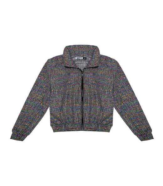 Casaco Juvenil Feminino Em Tweed Minty Preto