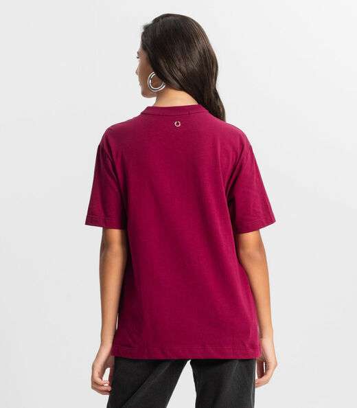 T- shirts Oversized Juvenil Feminina Minty Vermelho