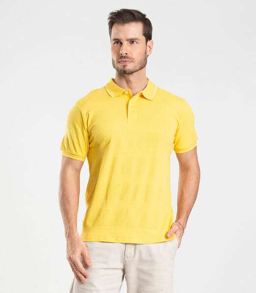 Image_Polo Piquet Masculina Diametro Amarelo