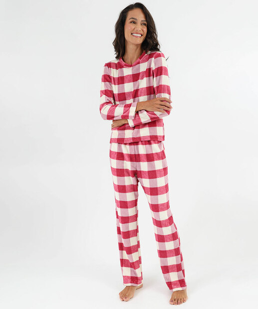 Image_Pijama Feminino Estampa Xadrez Marisa Rosa