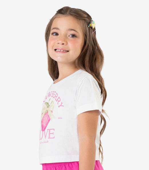 Conjunto Infantil Blusa com Shorts Rovi Kids Branco