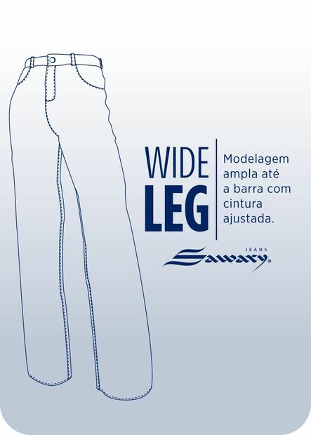 Calça Jeans Sawary Wide Leg - 281705