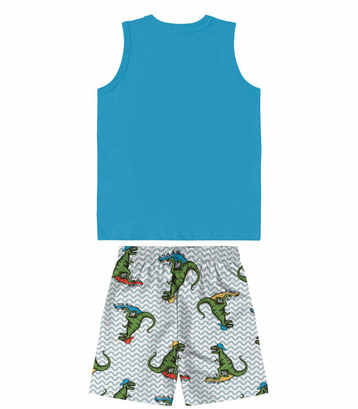 Conjunto Infantil Masculino Dino Rovitex Azul