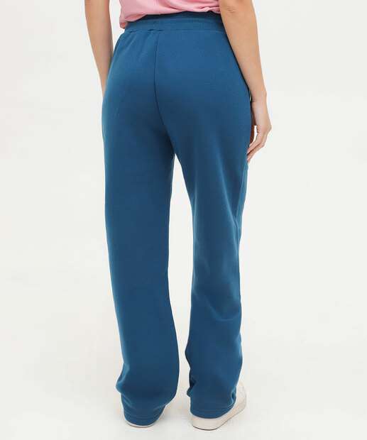 Calça Feminina Moletom Fitness Reta Marisa
