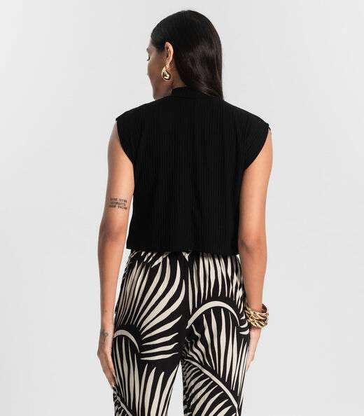 Blusa Feminina Canelada Rovitex Preto