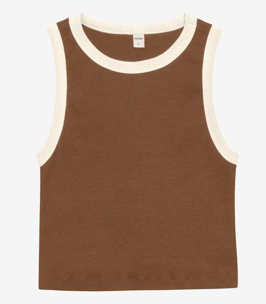 Regata de Ribana Feminina Rovitex Marrom