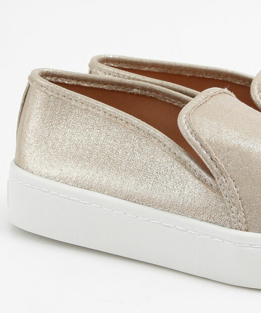 Tênis Slip On Feminino Suede Brilho