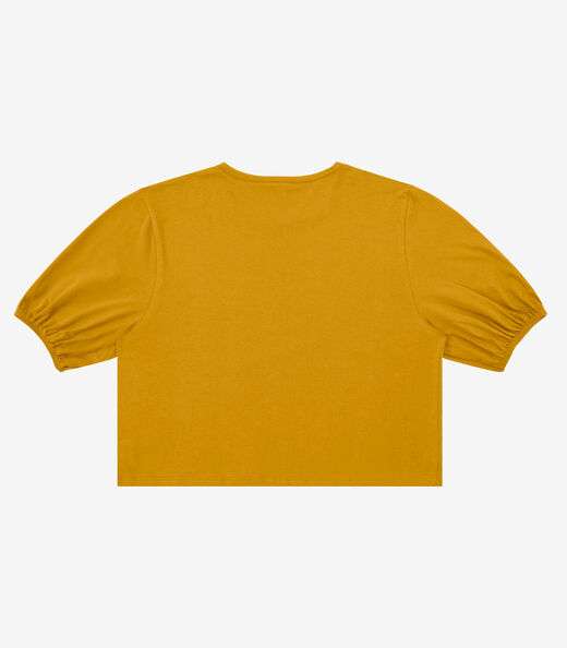 Blusa Manga Camponesa Feminina Rovitex Amarelo