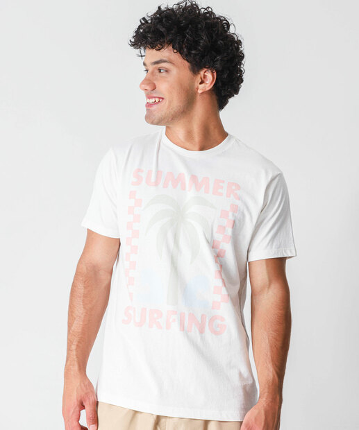 Image_Camiseta Masculina Estampa Surf Manga Curta MR Off White
