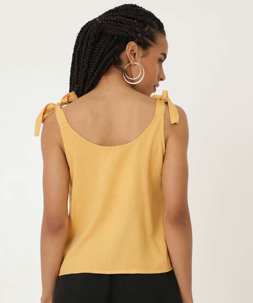 Blusa Regata Feminina Alças Laço Marisa