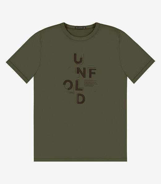 Camiseta Masculina em Meia Malha Diametro Verde