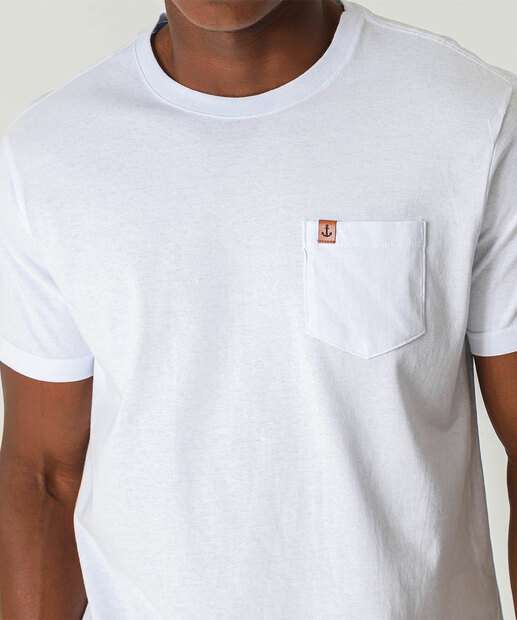 Camiseta Masculina Bolso Manga Curta MR
