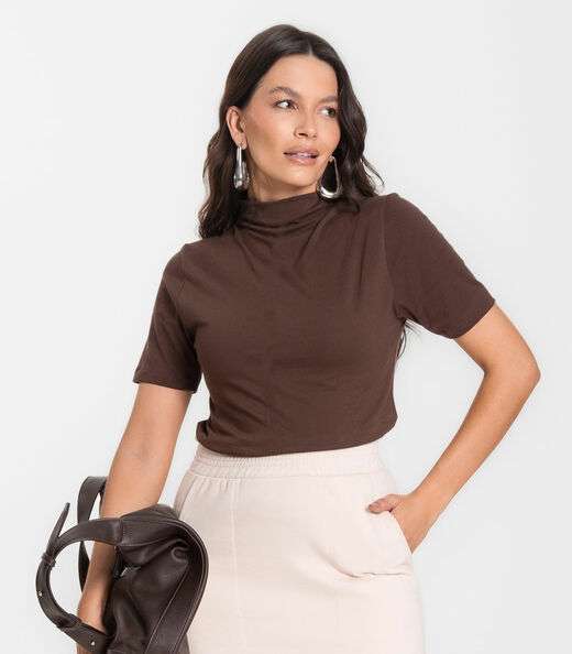 Image_Blusa Feminina Cotton Leve Infinita Cor Marrom